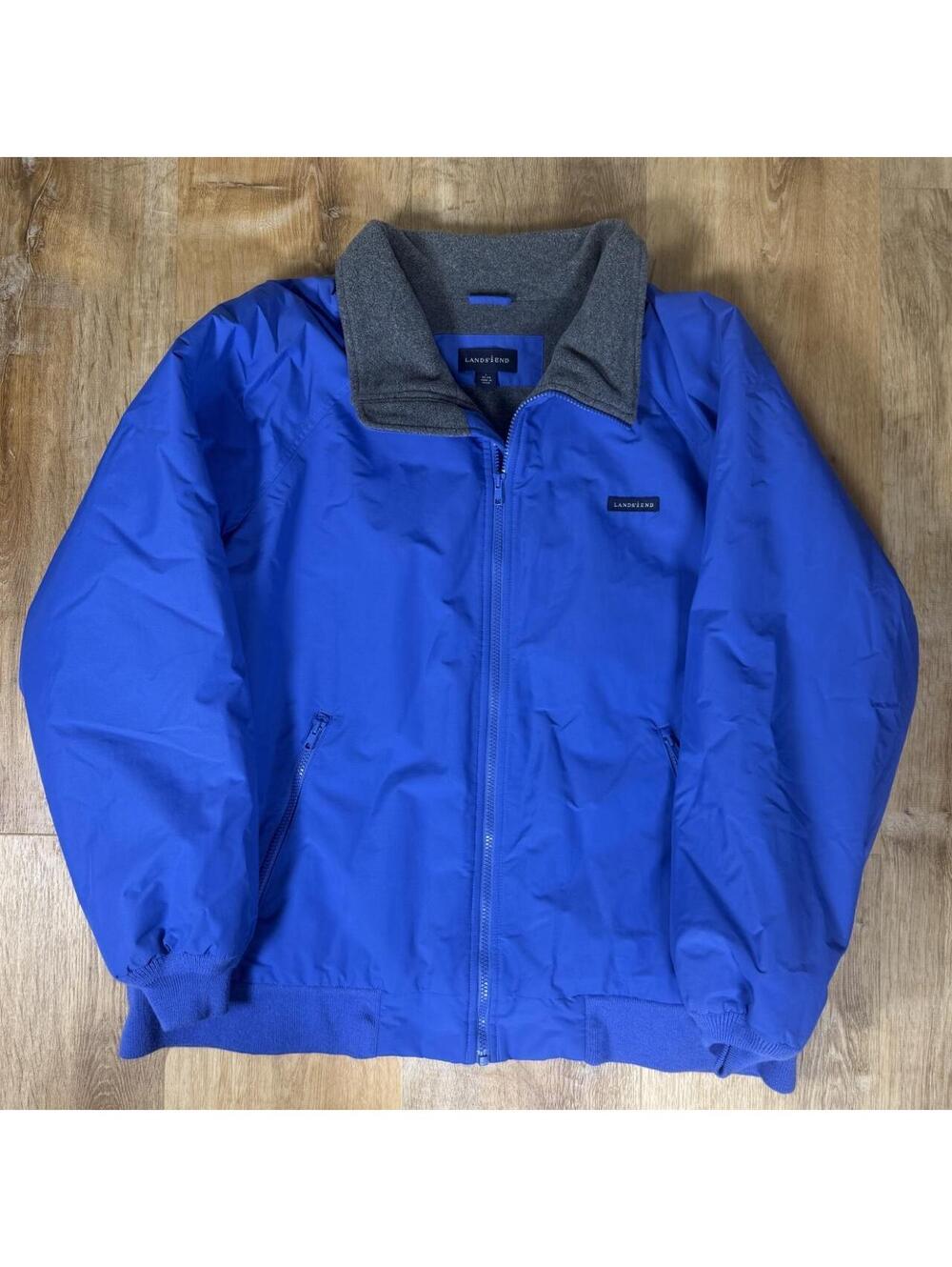 90s Lands’ End Blue Jacket – Size L